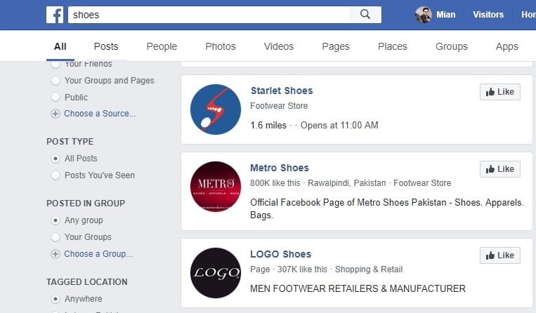 using Facebook to find trending products