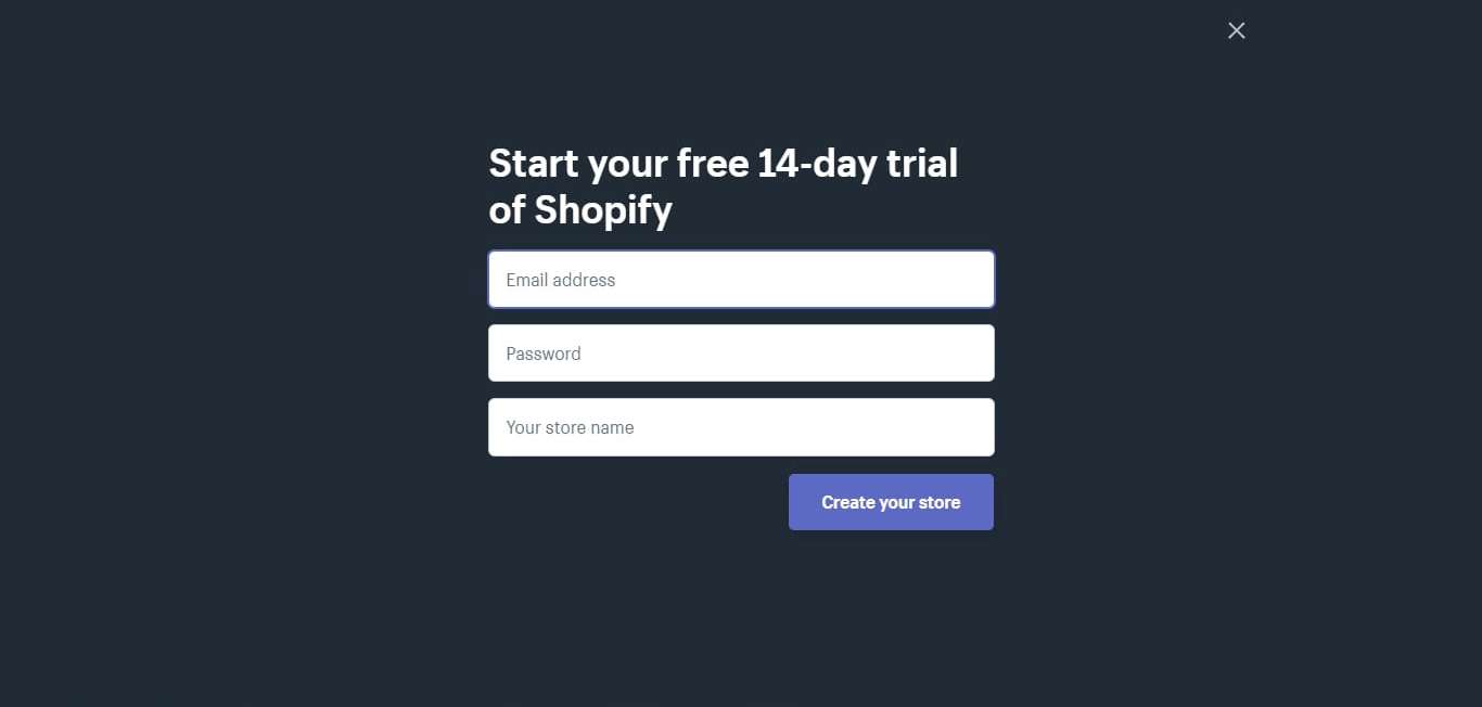 start your shopify dropshipping store